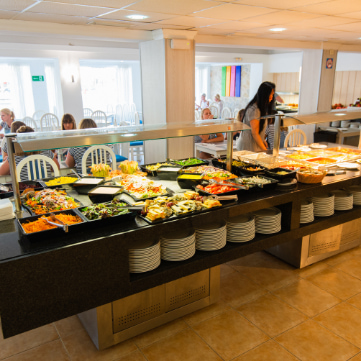 Freies Buffet 2 Gesamtansicht des freien Buffets im Hotel Bella Mar